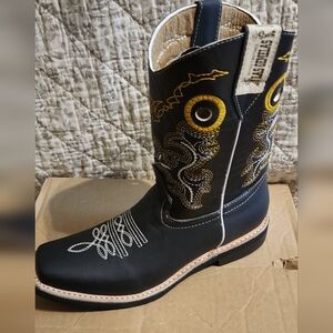 *NEW*Black and Yellow Men's Western Boots